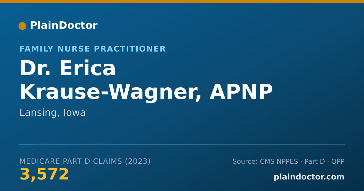 Shareable card for Erica Krause-Wagner, APNP - Family Nurse Practitioner, Lansing, IA