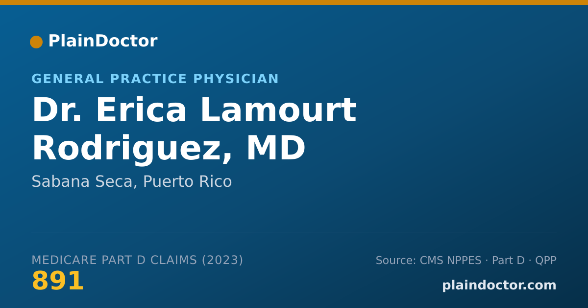 Shareable card for Erica Lamourt Rodriguez, MD - General Practice Physician, Sabana Seca, PR