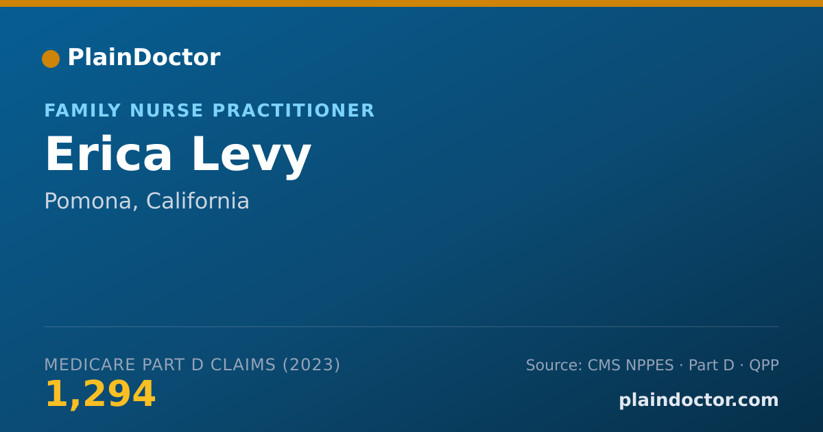 Shareable card for Erica Levy - Family Nurse Practitioner, Pomona, CA