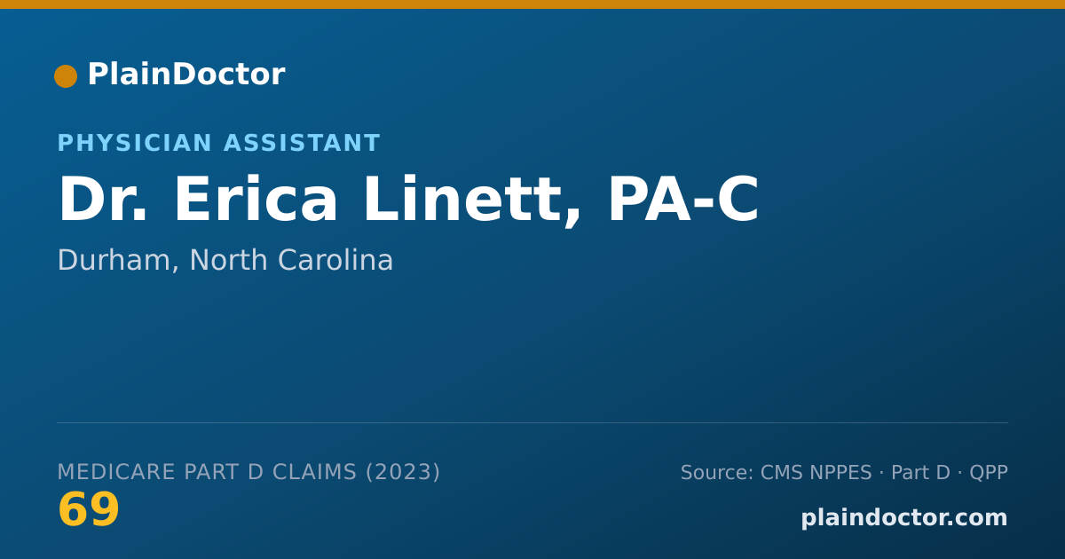 Shareable card for Erica Linett, PA-C - Physician Assistant, Durham, NC
