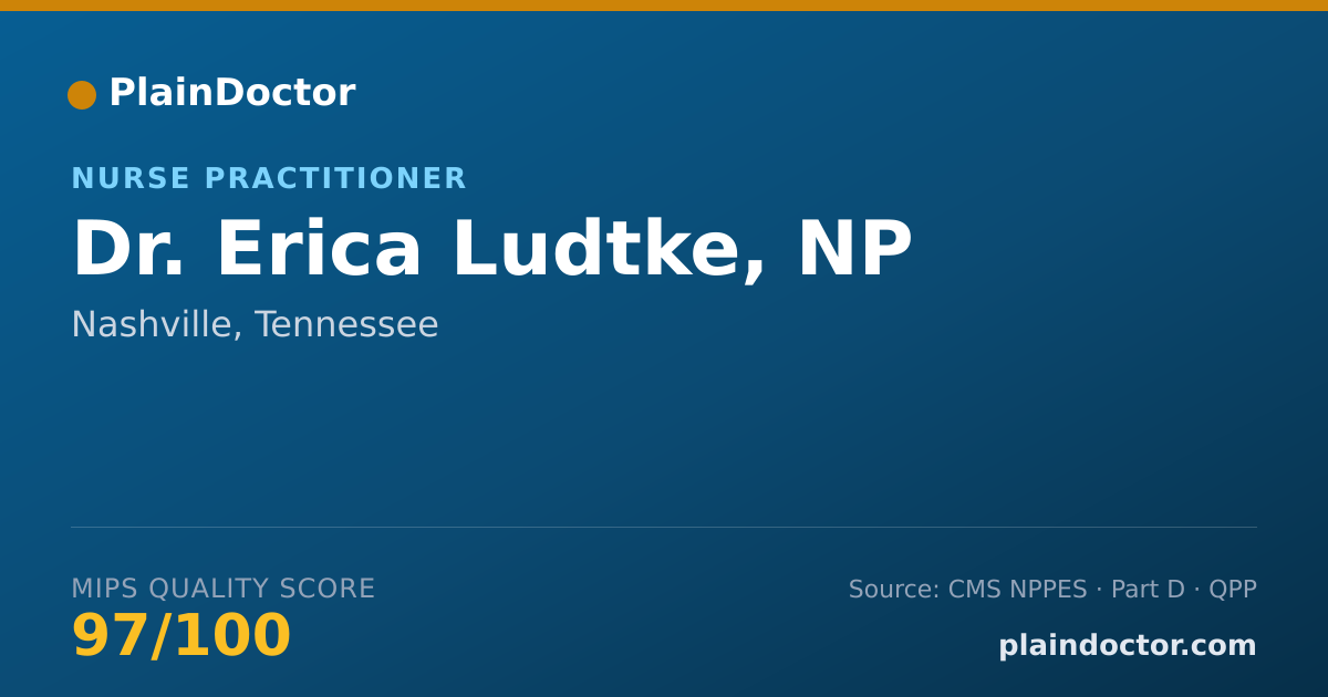 Shareable card for Erica Ludtke, NP - Nurse Practitioner, Nashville, TN