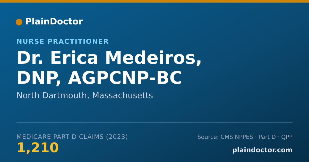 Shareable card for Erica Medeiros, DNP, AGPCNP-BC - Nurse Practitioner, North Dartmouth, MA
