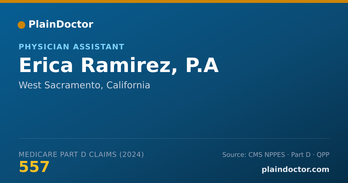 Shareable card for Erica Ramirez, P.A - Physician Assistant, West Sacramento, CA