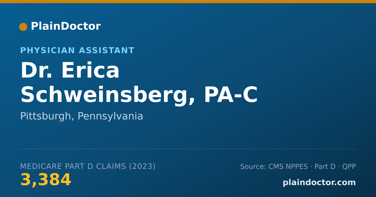 Shareable card for Erica Schweinsberg, PA-C - Physician Assistant, Pittsburgh, PA