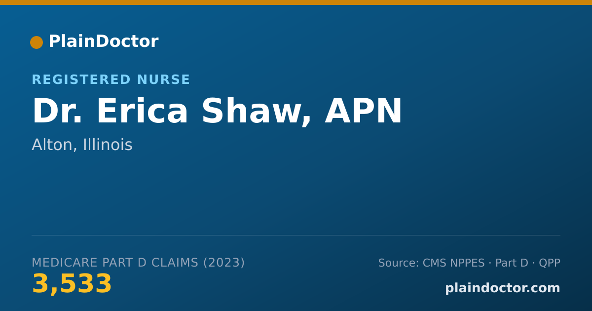 Shareable card for Erica Shaw, APN - Registered Nurse, Alton, IL