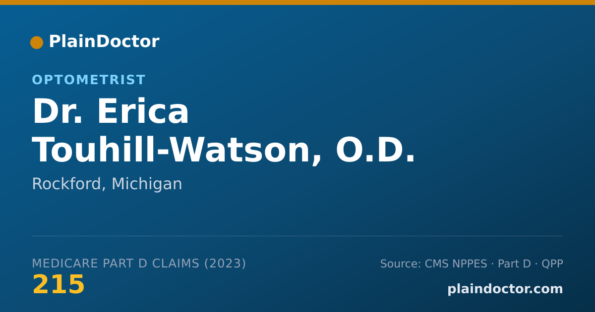 Shareable card for Erica Touhill-Watson, O.D. - Optometrist, Rockford, MI