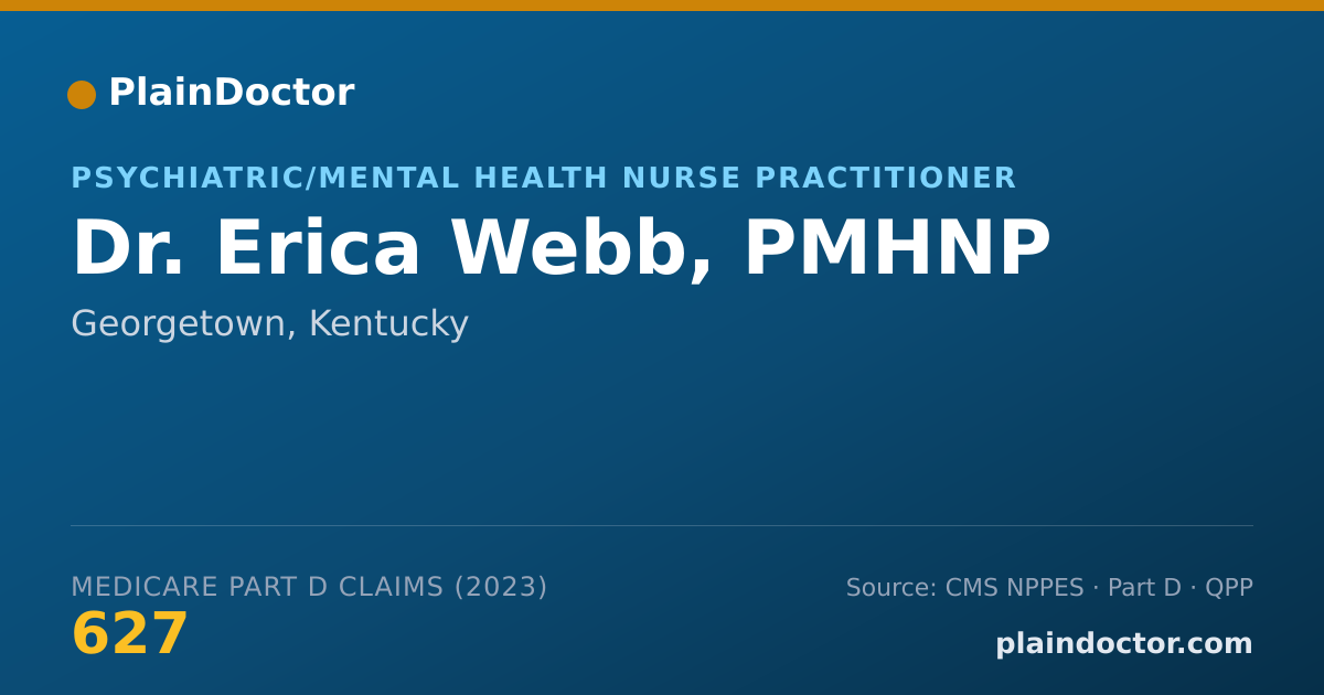 Shareable card for Erica Webb, PMHNP - Psychiatric/Mental Health Nurse Practitioner, Georgetown, KY