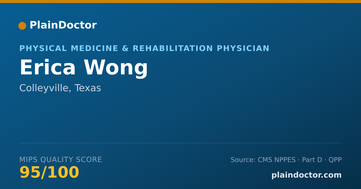 Shareable card for Erica Wong - Physical Medicine & Rehabilitation Physician, Colleyville, TX