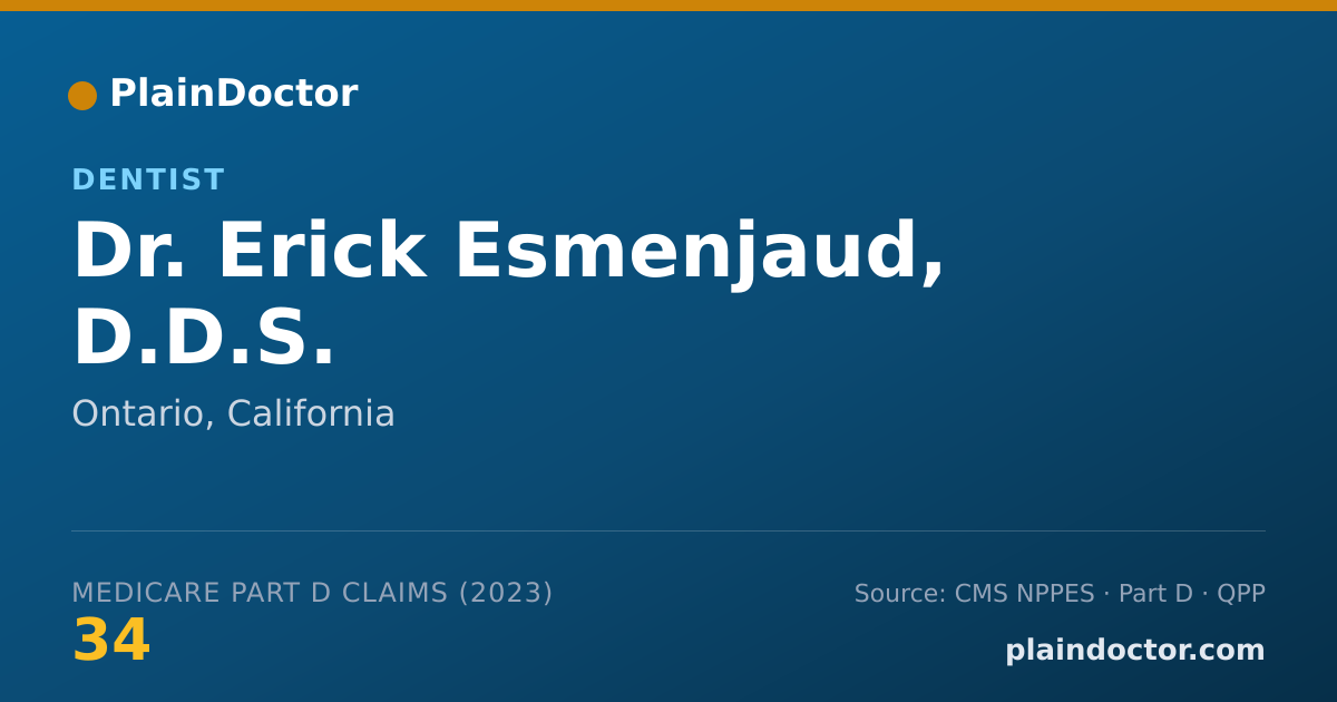 Shareable card for Erick Esmenjaud, D.D.S. - Dentist, Ontario, CA