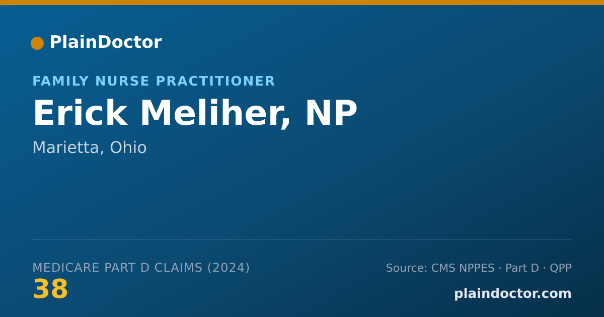 Shareable card for Erick Meliher, NP - Family Nurse Practitioner, Marietta, OH