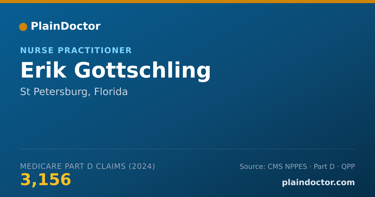 Shareable card for Erik Gottschling - Nurse Practitioner, St Petersburg, FL
