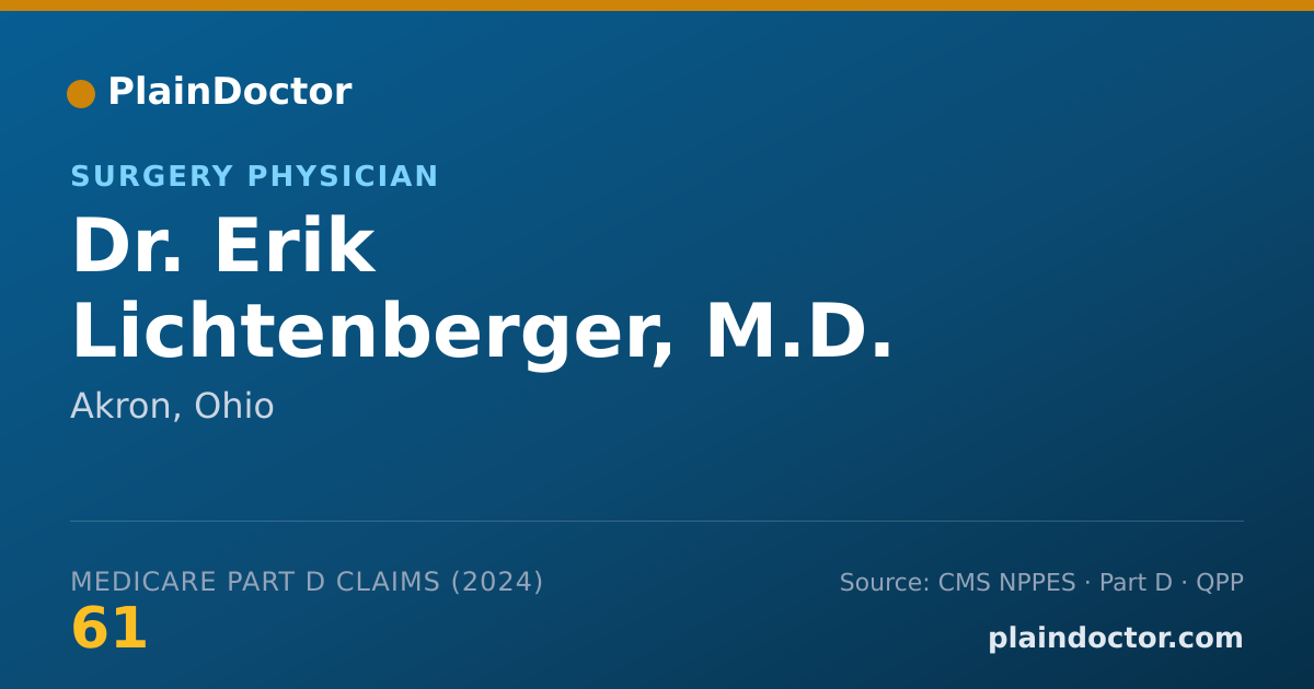 Shareable card for Erik Lichtenberger, M.D. - Family Medicine Physician, Akron, OH