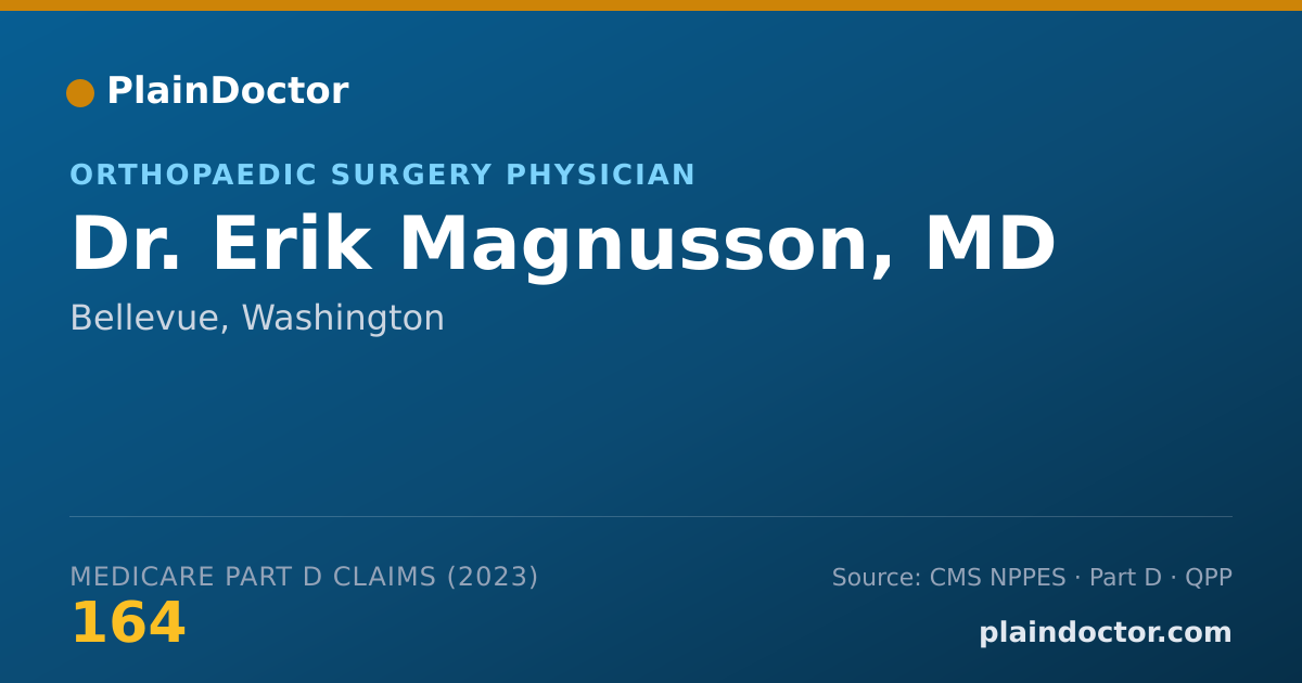 Shareable card for Erik Magnusson, MD - Orthopaedic Surgery Physician, Bellevue, WA