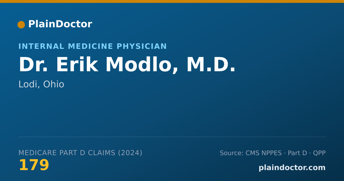 Shareable card for Erik Modlo, M.D. - Thoracic Surgery (Cardiothoracic Vascular Surgery) Physician, Lodi, OH