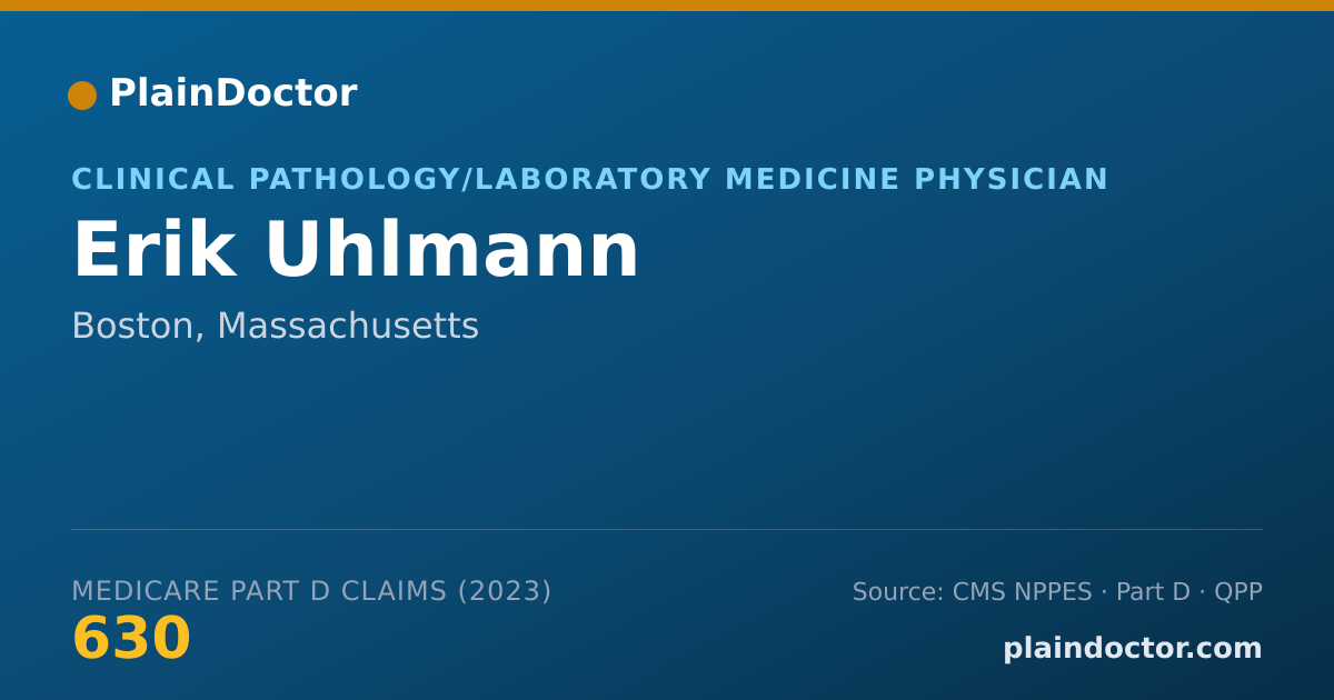 Shareable card for Erik Uhlmann - Clinical Pathology/Laboratory Medicine Physician, Boston, MA