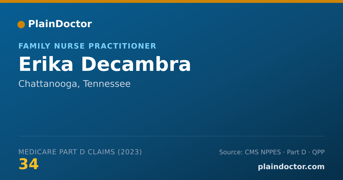 Shareable card for Erika Decambra - Family Nurse Practitioner, Chattanooga, TN