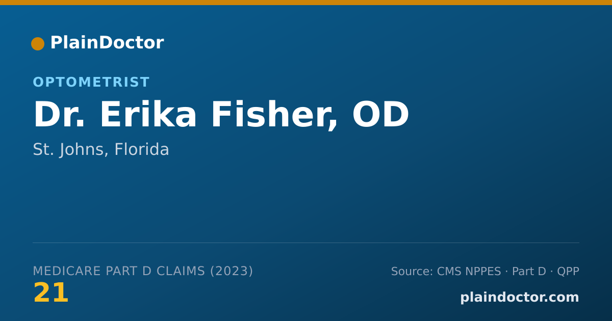 Shareable card for Erika Fisher, OD - Optometrist, St. Johns, FL