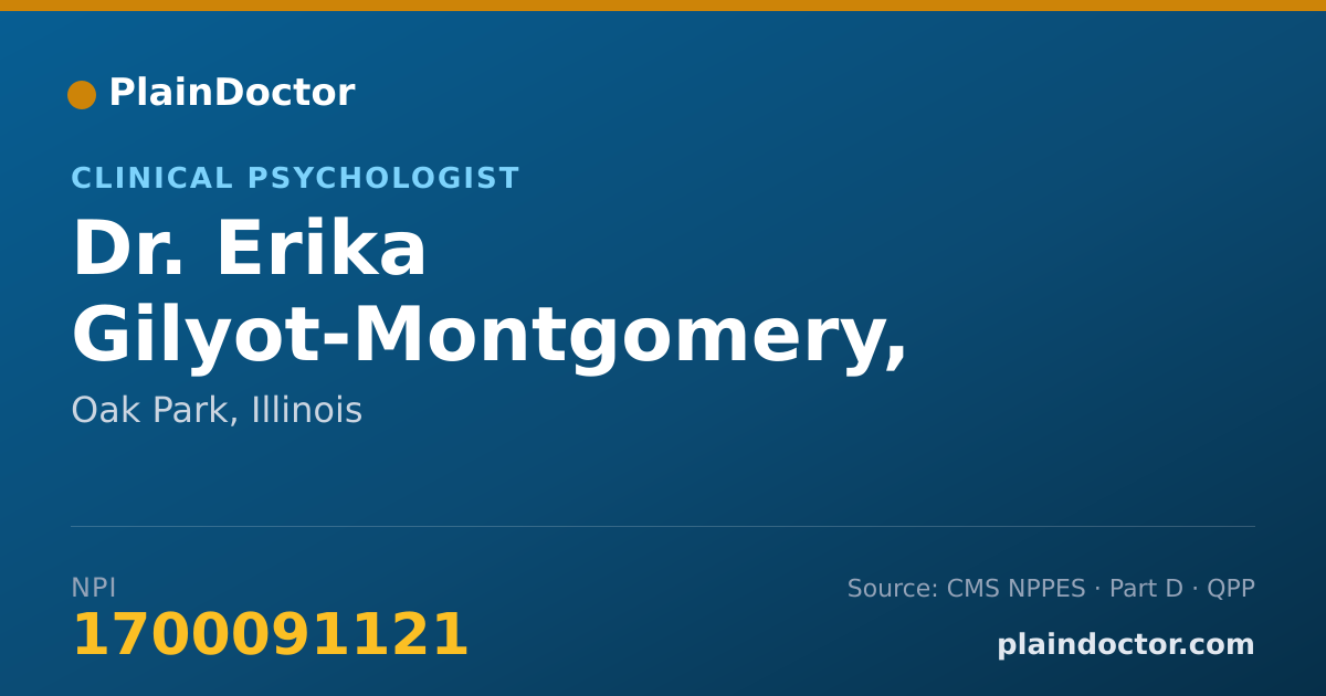 Shareable card for Erika Gilyot-Montgomery, PSY.D. - Clinical Psychologist, Oak Park, IL