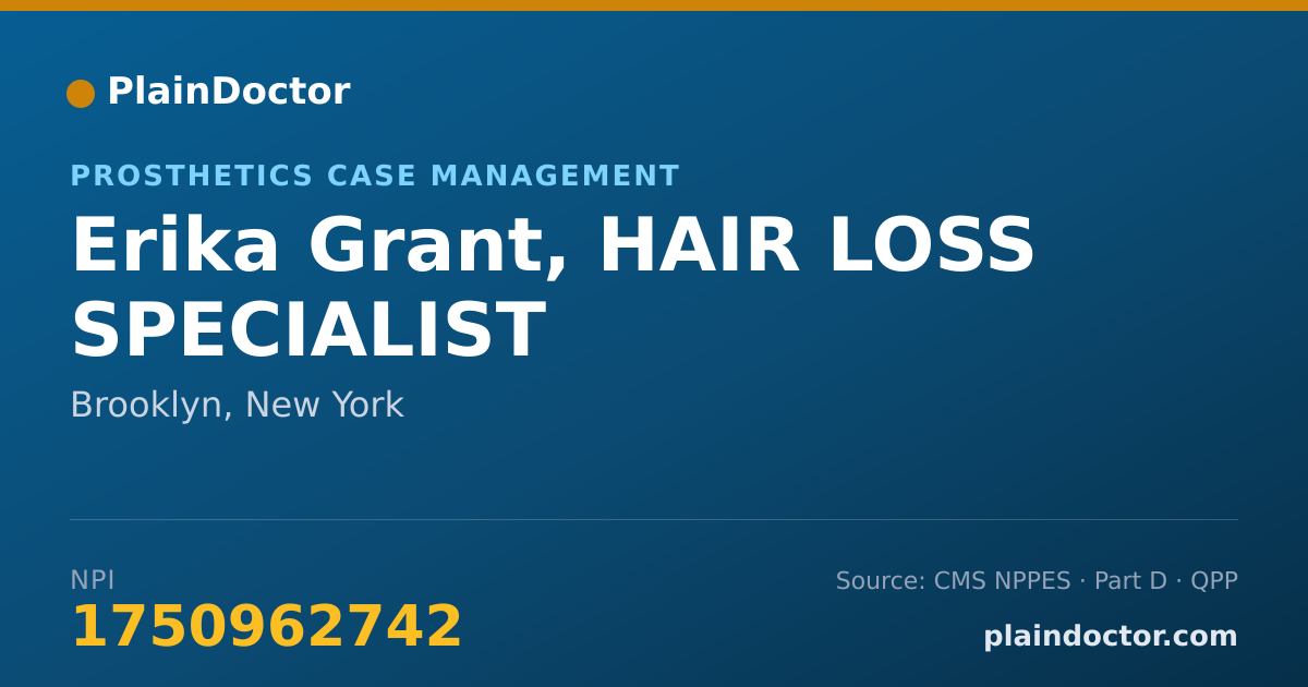 Shareable card for Erika Grant, HAIR LOSS SPECIALIST - Specialist, Brooklyn, NY