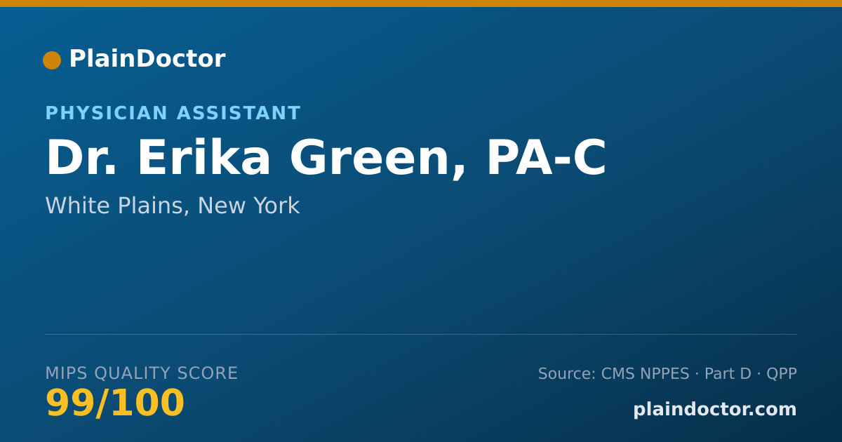 Shareable card for Erika Green, PA-C - Physician Assistant, White Plains, NY