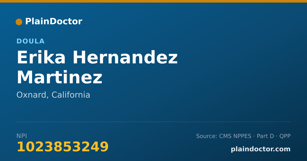 Shareable card for Erika Hernandez Martinez - Doula, Oxnard, CA