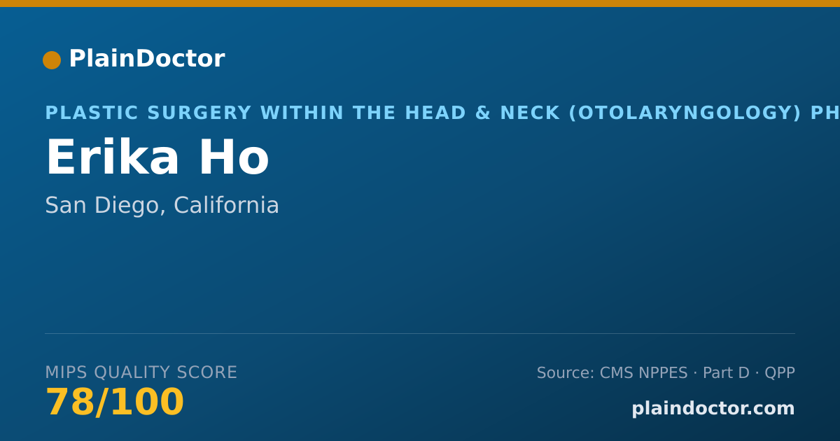 Shareable card for Erika Ho - Plastic Surgery within the Head & Neck (Otolaryngology) Physician, San Diego, CA