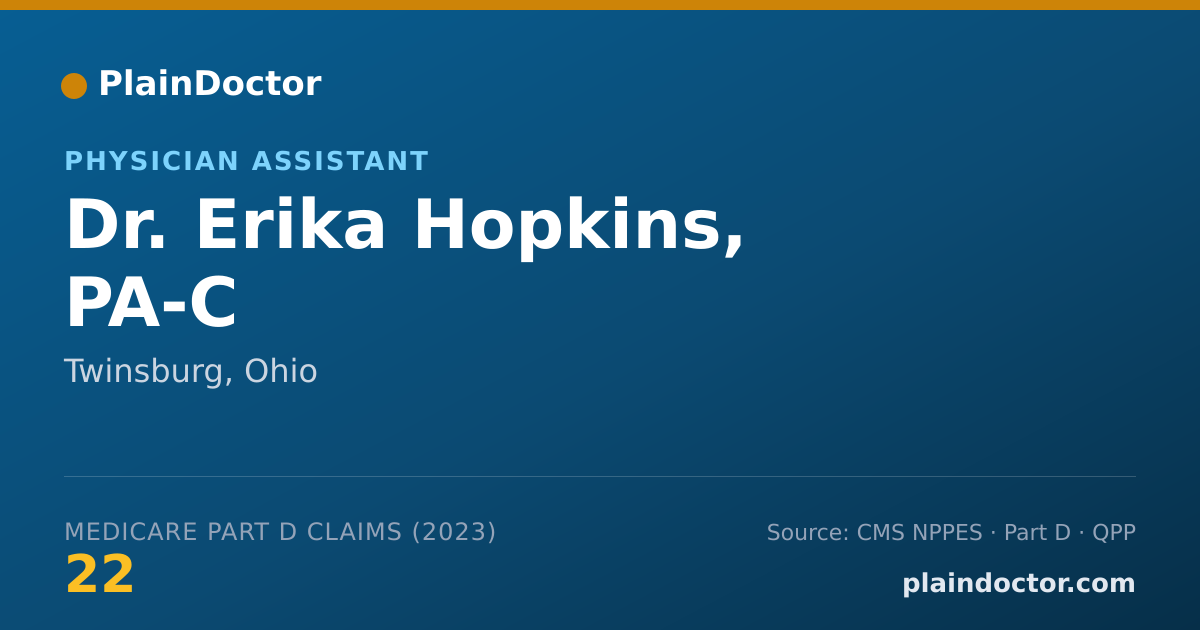Shareable card for Erika Hopkins, PA-C - Physician Assistant, Twinsburg, OH
