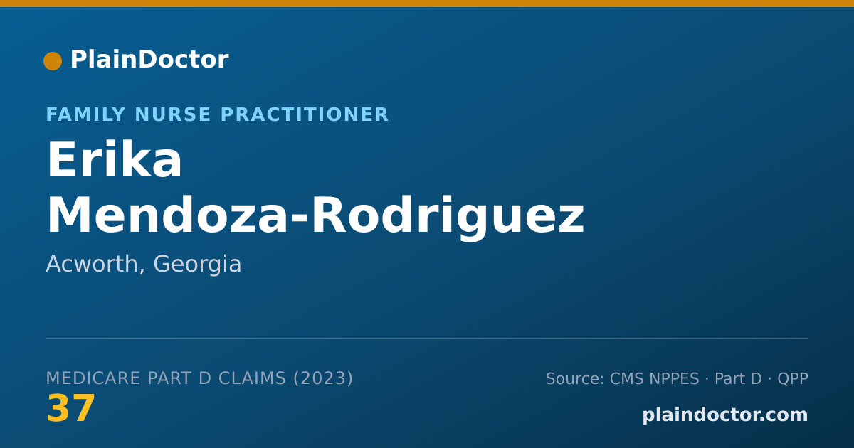 Shareable card for Erika Mendoza-Rodriguez - Family Nurse Practitioner, Acworth, GA