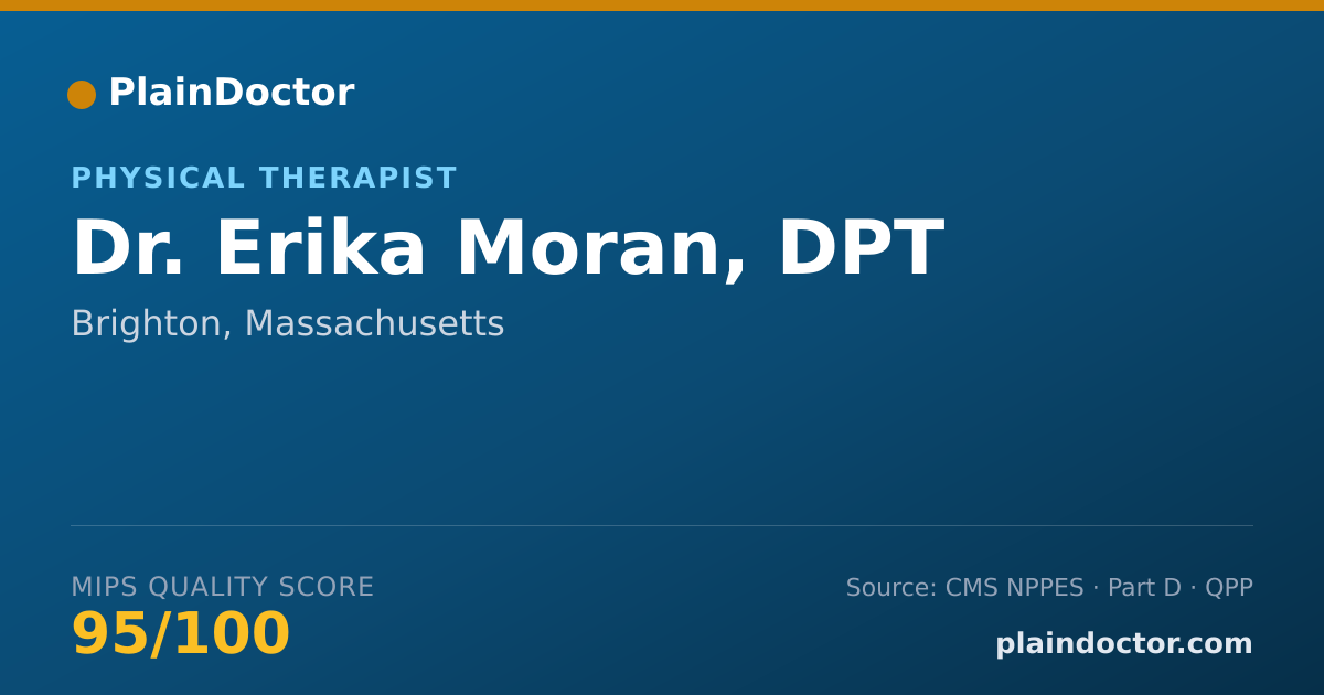 Shareable card for Erika Moran, DPT - Physical Therapist, Brighton, MA