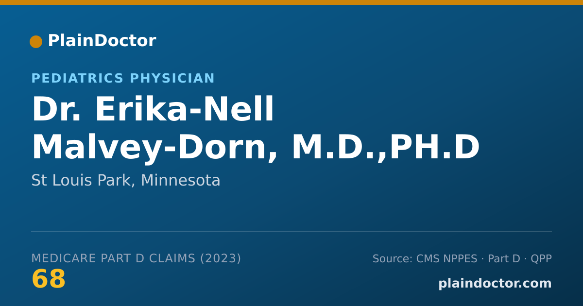 Shareable card for Erika-Nell Malvey-Dorn, M.D.,PH.D - Pediatrics Physician, St Louis Park, MN