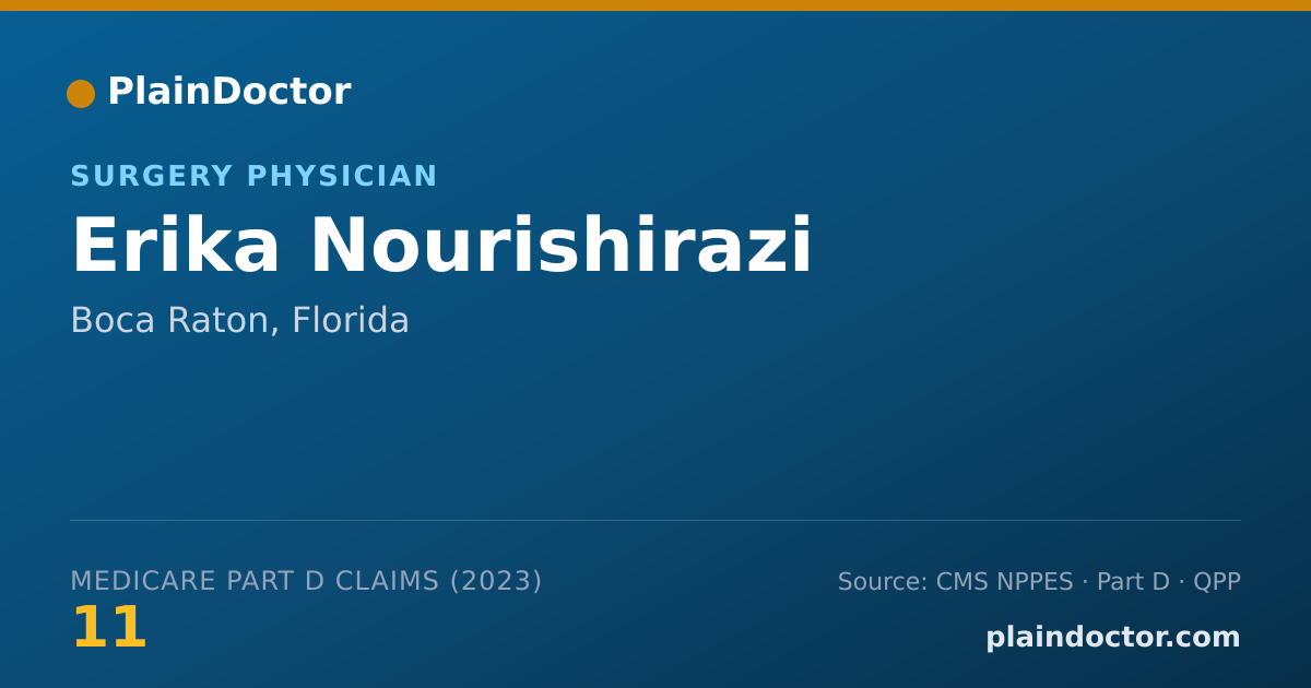 Shareable card for Erika Nourishirazi - Surgery Physician, Boca Raton, FL