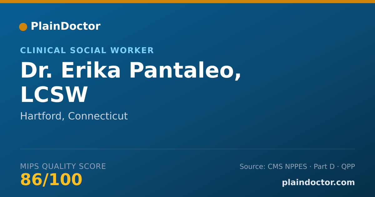 Shareable card for Erika Pantaleo, LCSW - Clinical Social Worker, Hartford, CT
