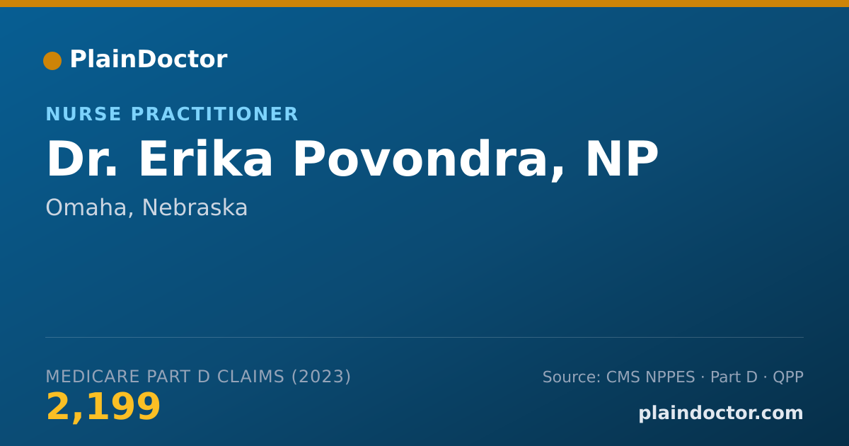 Shareable card for Erika Povondra, NP - Nurse Practitioner, Omaha, NE