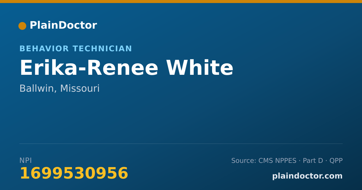 Shareable card for Erika-Renee White - Behavior Technician, Ballwin, MO