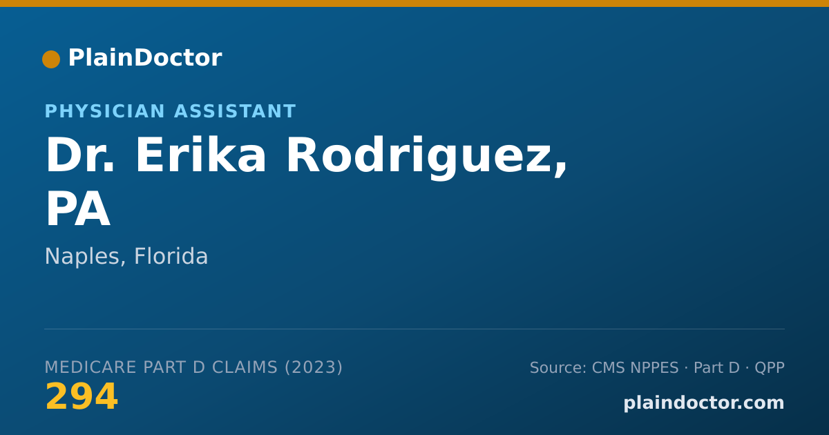 Shareable card for Erika Rodriguez, PA - Physician Assistant, Naples, FL