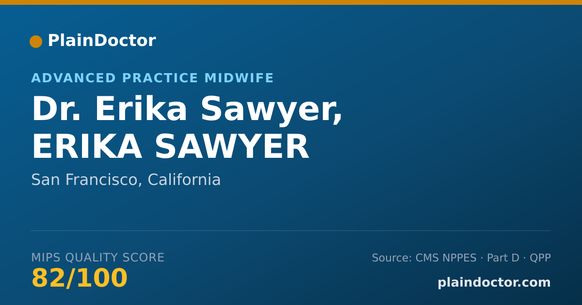 Shareable card for Erika Sawyer, ERIKA SAWYER - Advanced Practice Midwife, San Francisco, CA