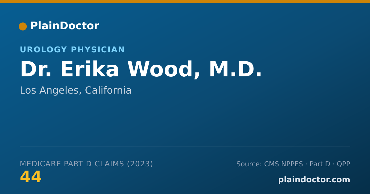 Shareable card for Erika Wood, M.D. - Urology Physician, Los Angeles, CA