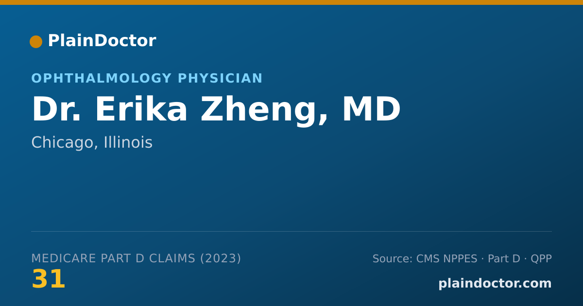 Shareable card for Erika Zheng, MD - Ophthalmology Physician, Chicago, IL