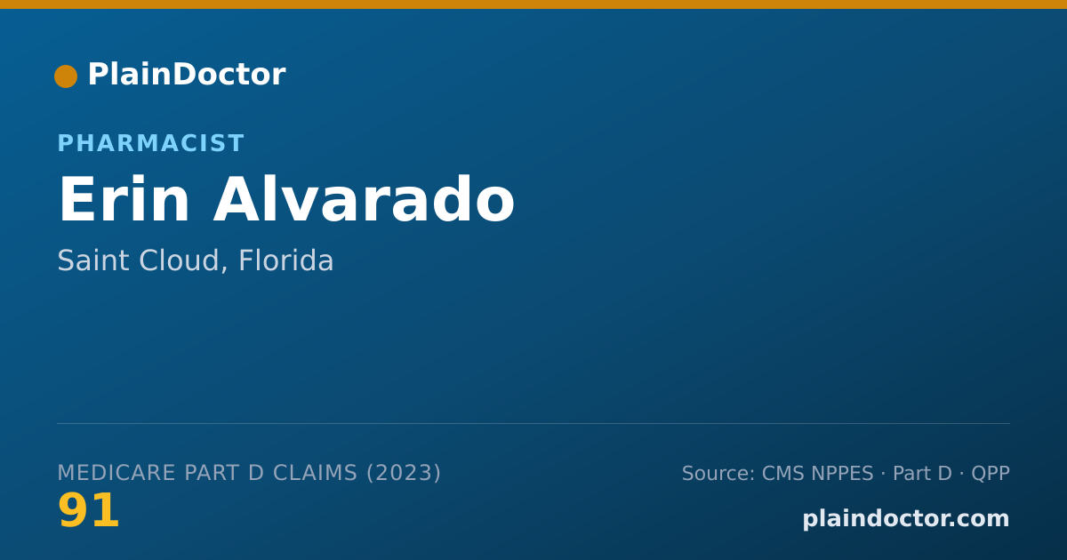Shareable card for Erin Alvarado - Pharmacist, Saint Cloud, FL