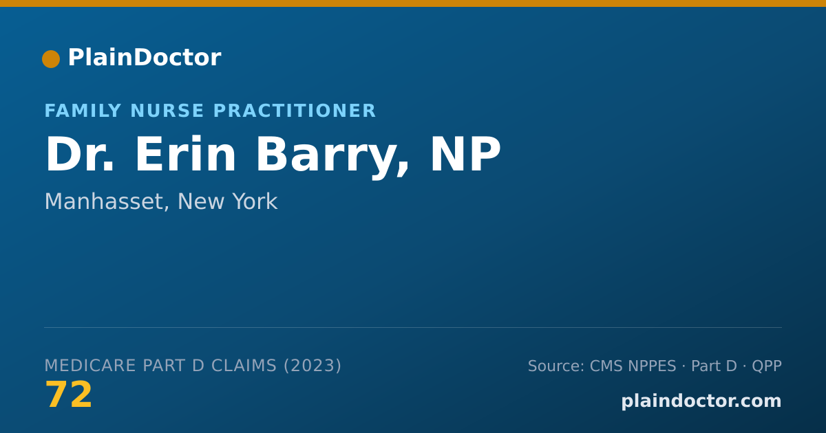 Shareable card for Erin Barry, NP - Family Nurse Practitioner, Manhasset, NY