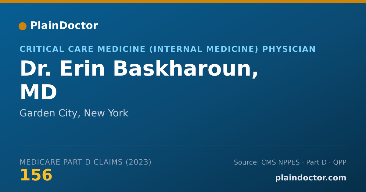 Shareable card for Erin Baskharoun, MD - Critical Care Medicine (Internal Medicine) Physician, Garden City, NY