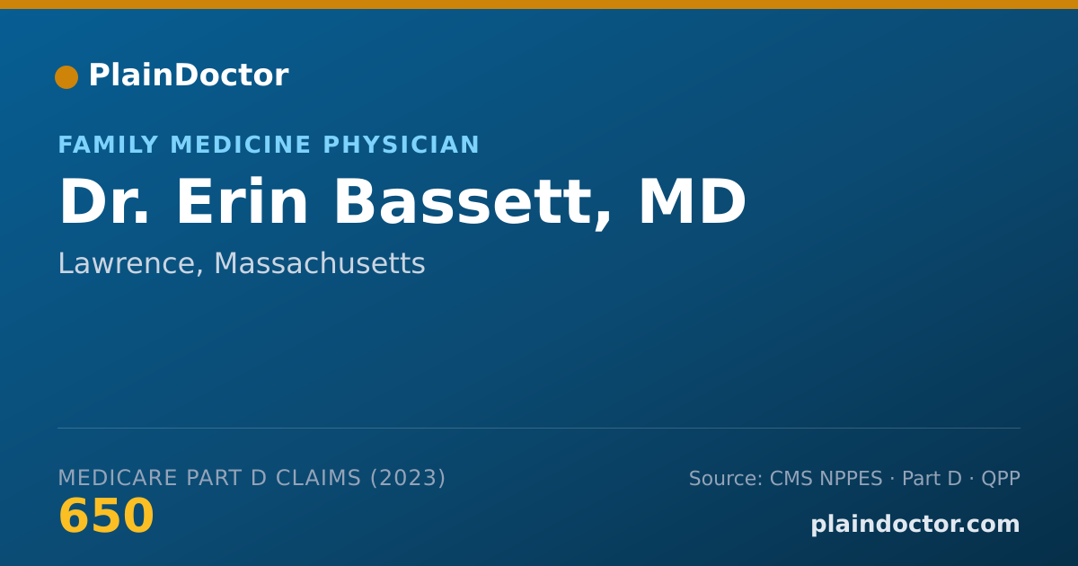 Shareable card for Erin Bassett, MD - Family Medicine Physician, Lawrence, MA