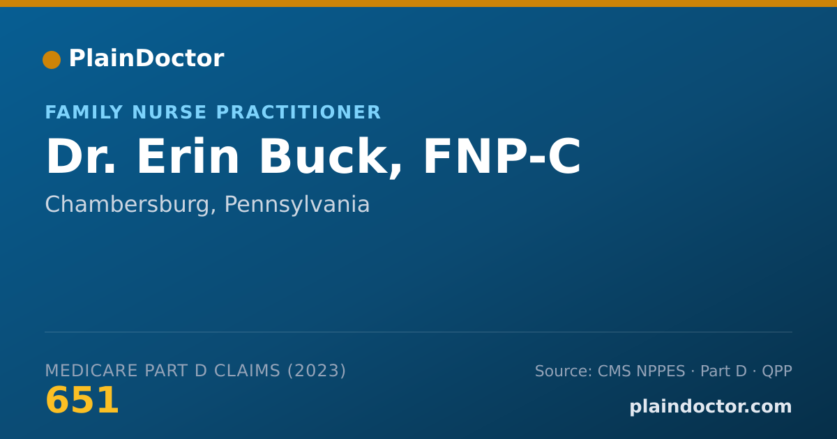 Shareable card for Erin Buck, FNP-C - Family Nurse Practitioner, Chambersburg, PA