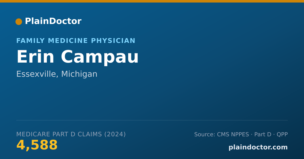 Shareable card for Erin Campau - Family Medicine Physician, Essexville, MI