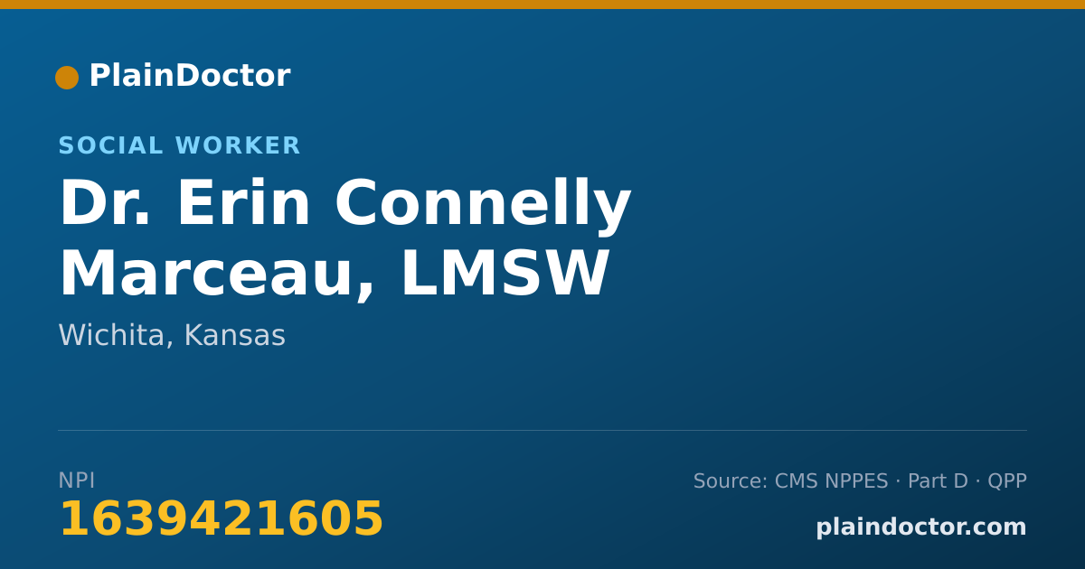 Shareable card for Erin Connelly Marceau, LMSW - Social Worker, Wichita, KS