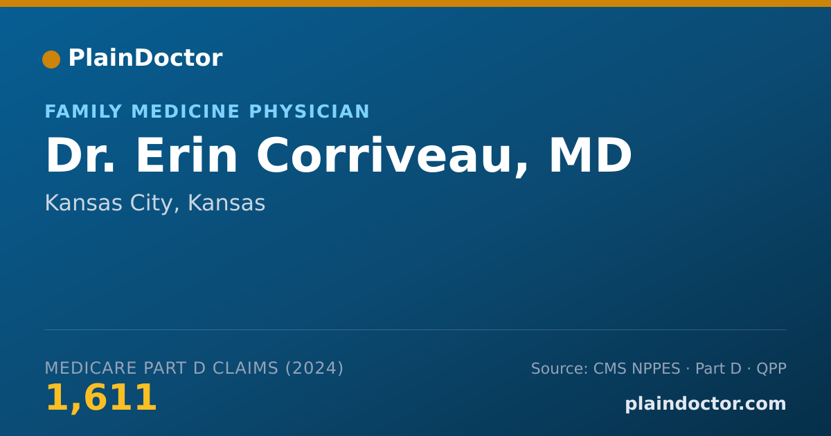 Shareable card for Erin Corriveau, MD - Family Medicine Physician, Kansas City, KS