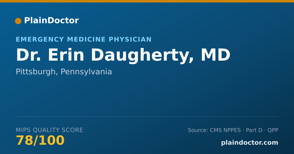 Shareable card for Erin Daugherty, MD - Emergency Medicine Physician, Pittsburgh, PA