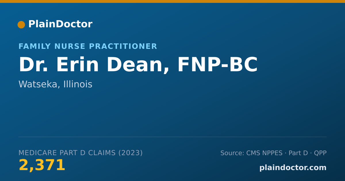 Shareable card for Erin Dean, FNP-BC - Family Nurse Practitioner, Watseka, IL