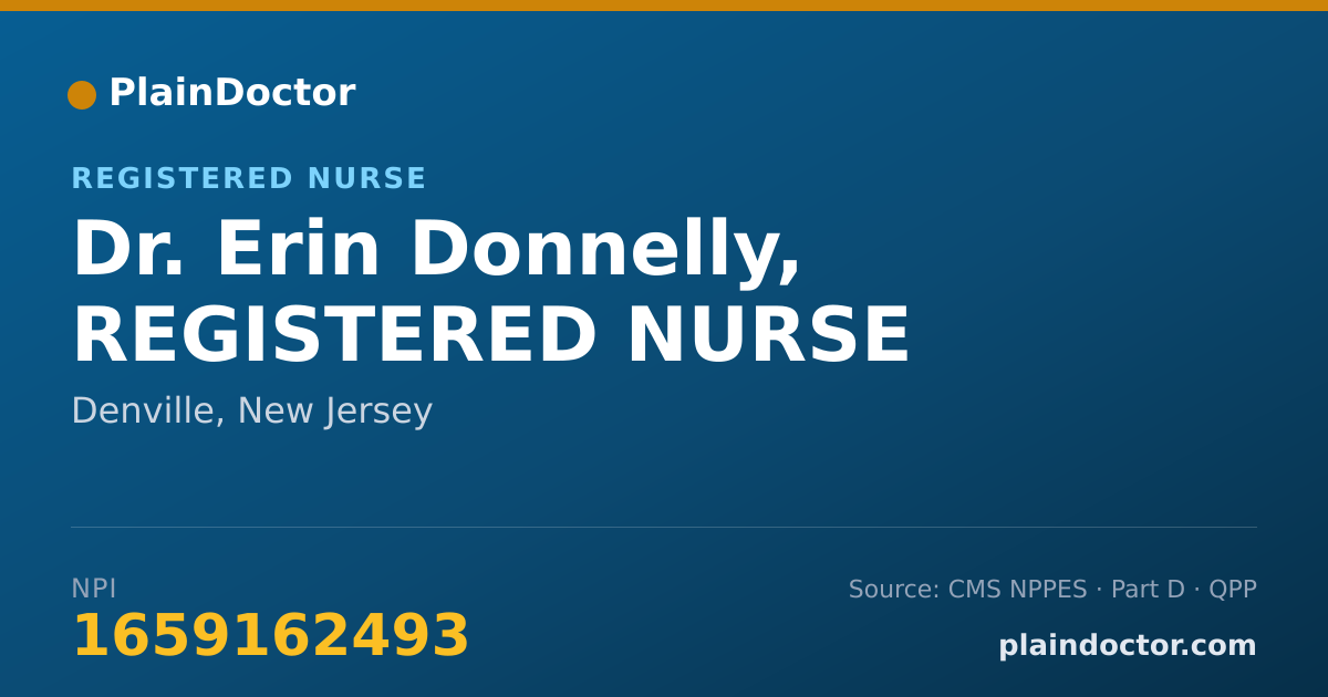 Shareable card for Erin Donnelly, REGISTERED NURSE - Registered Nurse, Denville, NJ