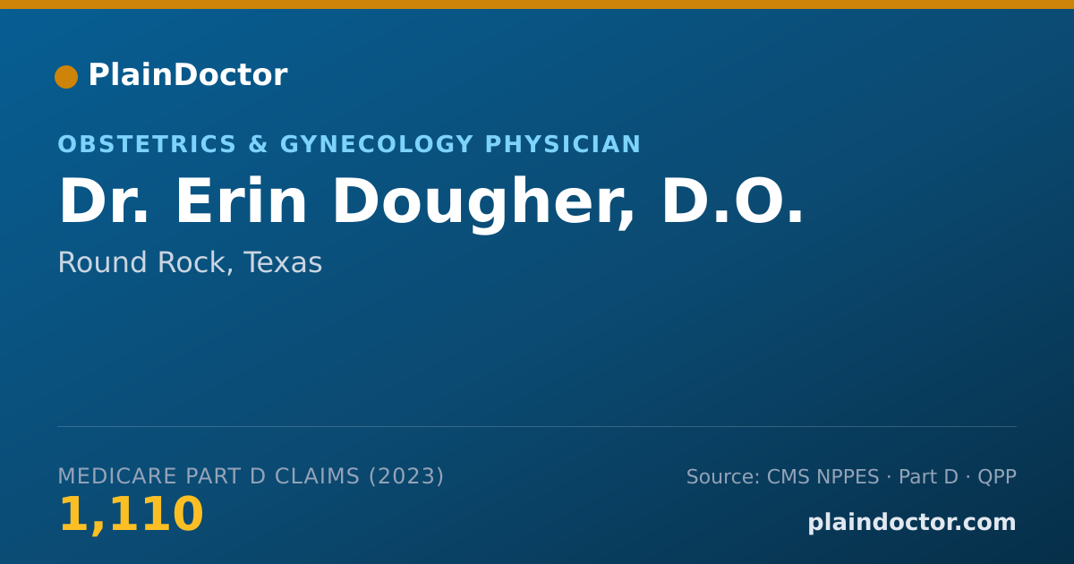Shareable card for Erin Dougher, D.O. - Obstetrics & Gynecology Physician, Round Rock, TX